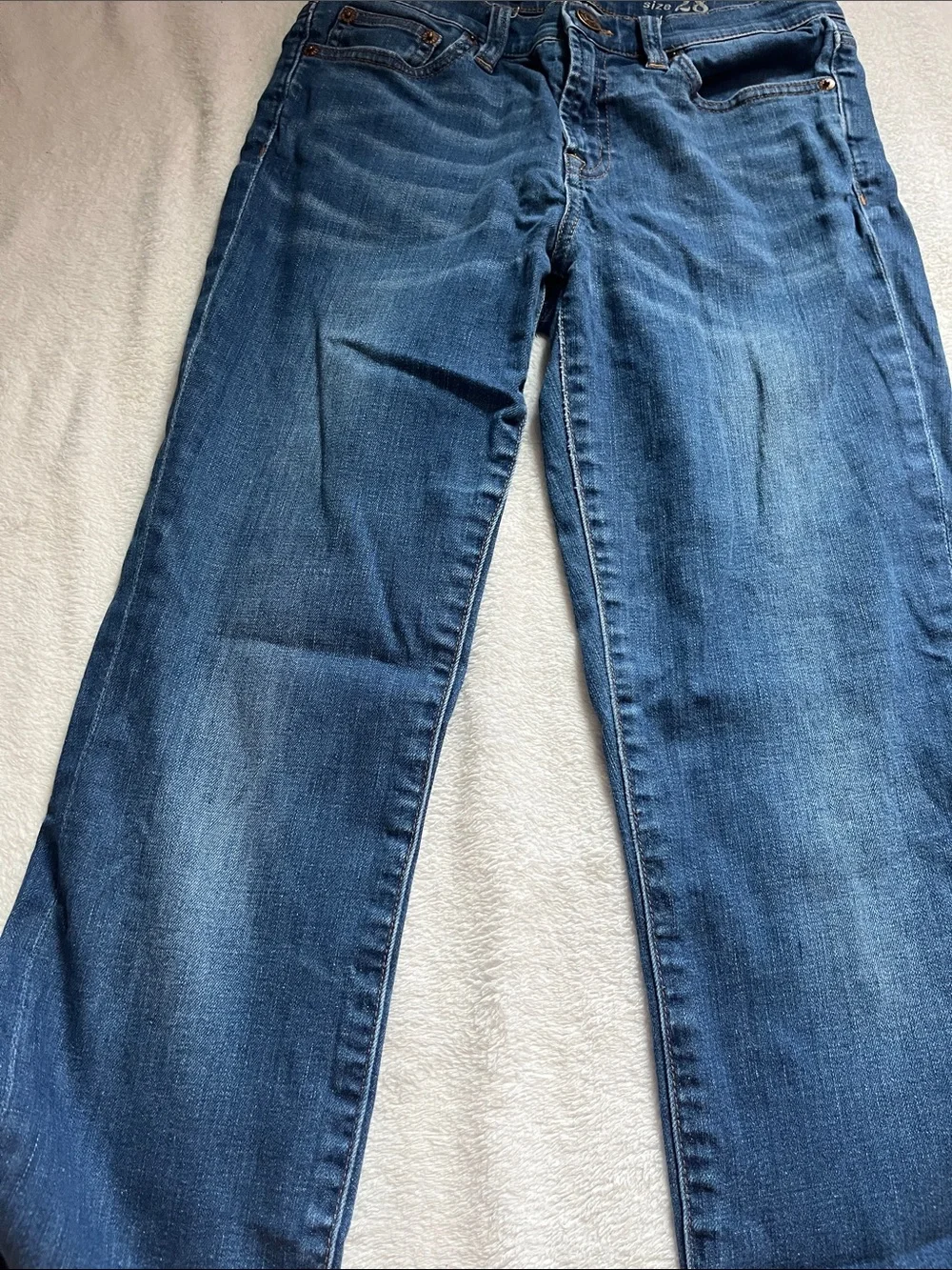J. Crew Mid-Blue Cropped Ankle Jeans